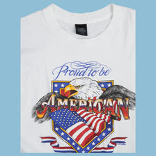 Vintage Classic Platinum 1997 Proud To Be American T-Shirt - L - NFF Vintage
