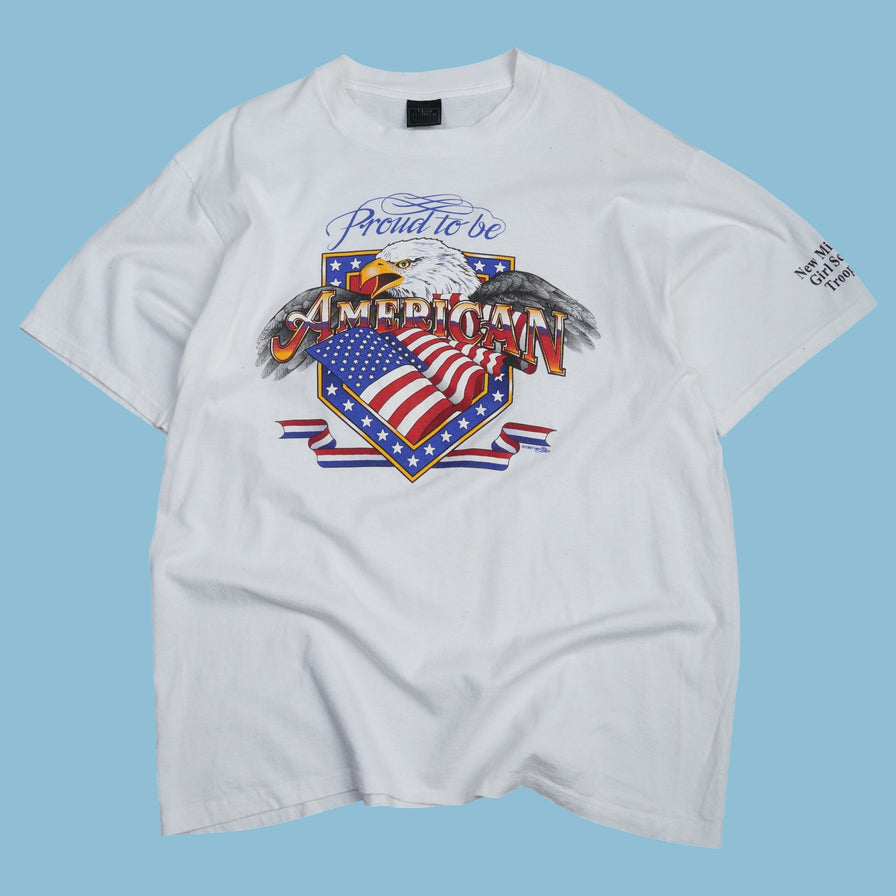 Vintage 90s Proud To Be American T-Shirt - L - NFF Vintage