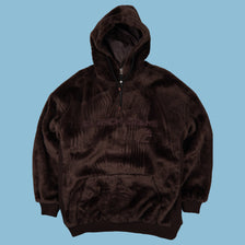 Vintage Clench Jeans Teddy Zip Hoodie - L