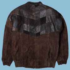 Vintage Comint Patchwork Leather Jacket - L