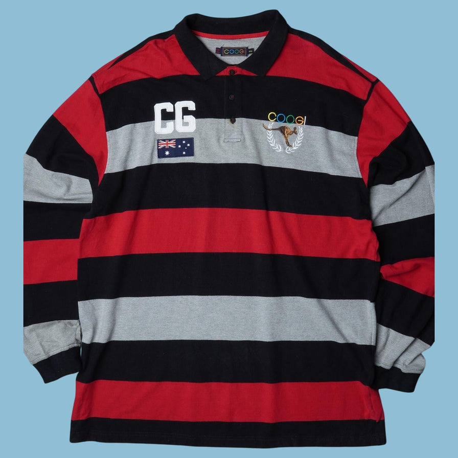 Vintage Coogi Striped Rugby Longsleeve - 2XL