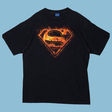 Vintage Y2K DC Comics Superman Hot Flame T-Shirt - L