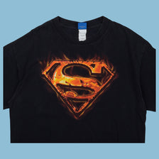 Vintage Y2K DC Comics Superman Hot Flame T-Shirt - L
