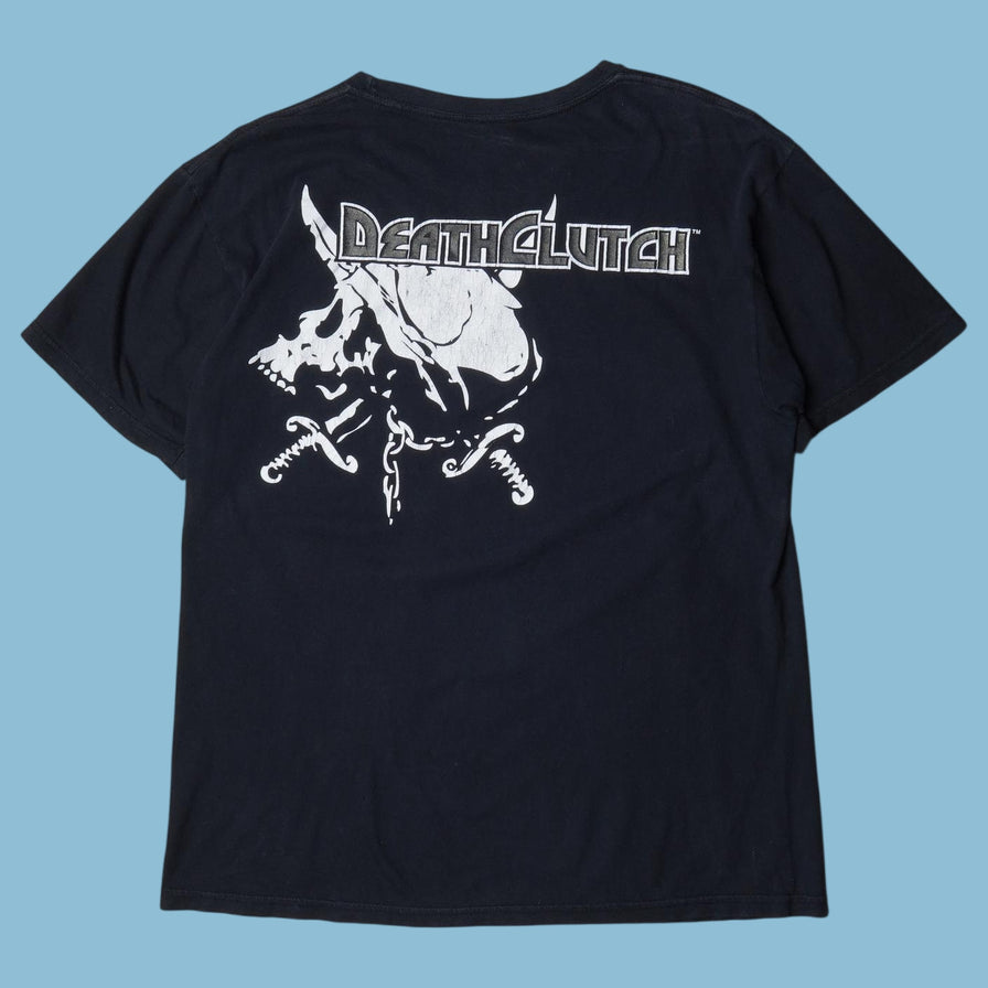 T-shirt vintage à motif tête de mort Deathclutch - L