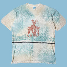 Vintage Deep Sea 90s Giraffen Batik T-Shirt - XL