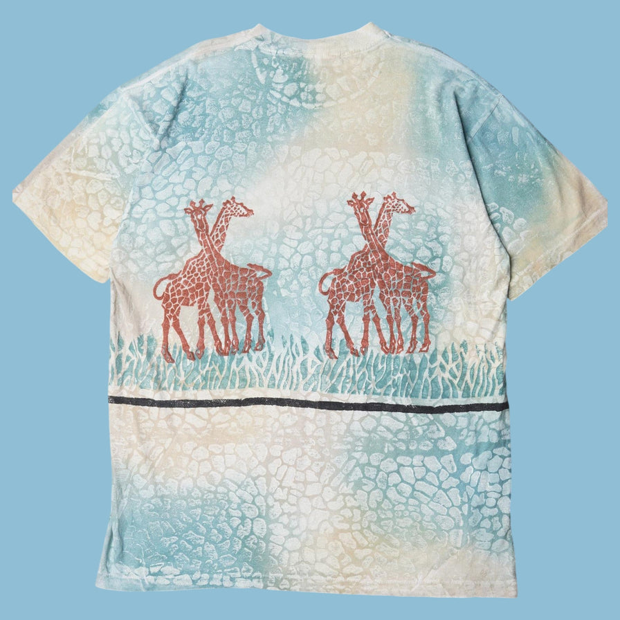 Vintage Deep Sea 90s Giraffen Batik T-Shirt - XL