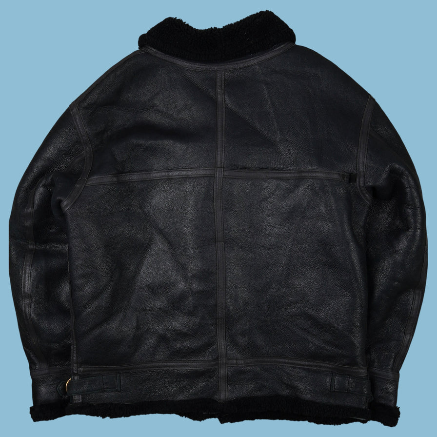 Vintage Delino Sheepskin Shearling Lederjacke - XL