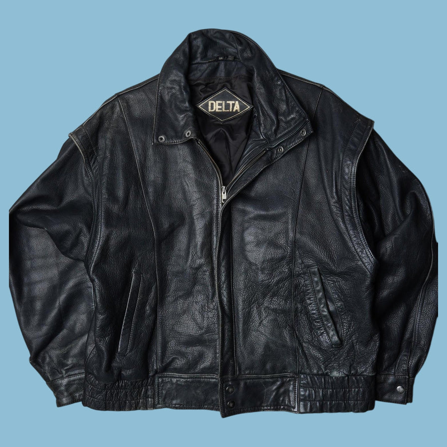 Vintage Delta Lederjacke - M