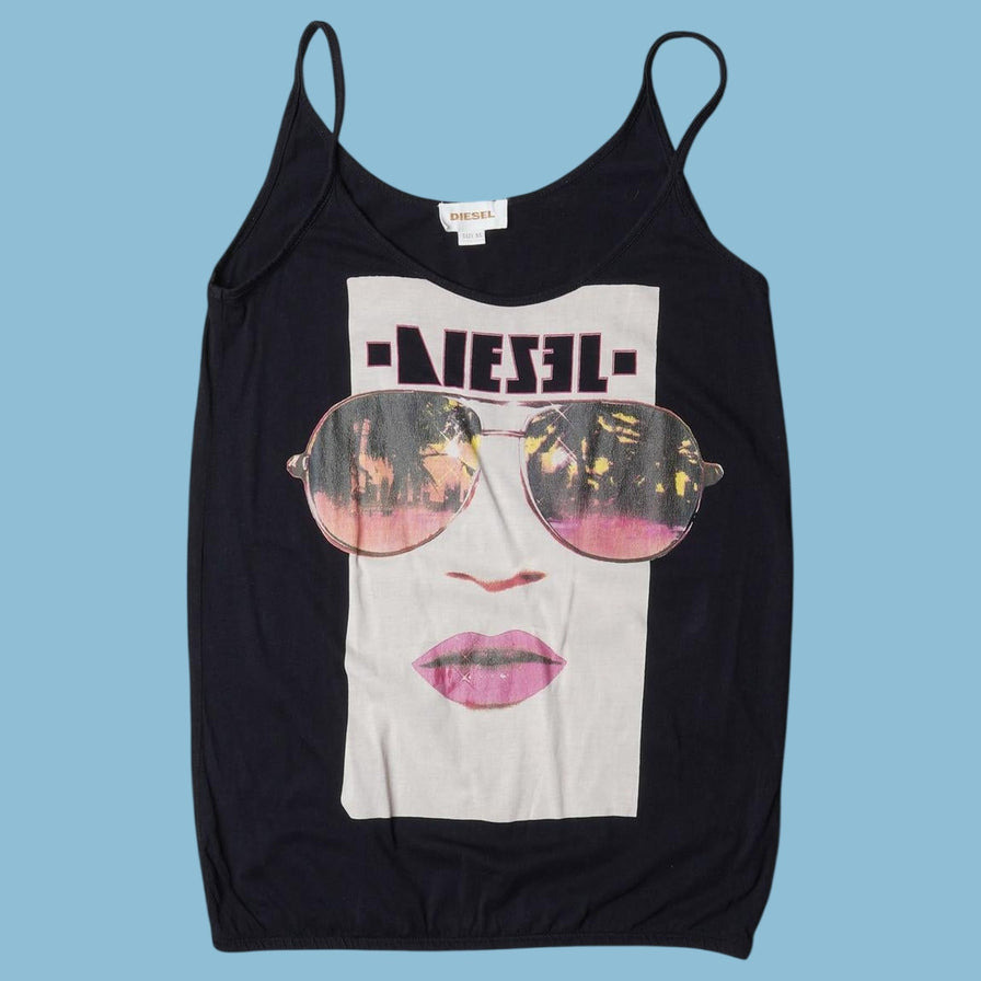 Vintage Diesel 2000s Graphic Tank Top - XS