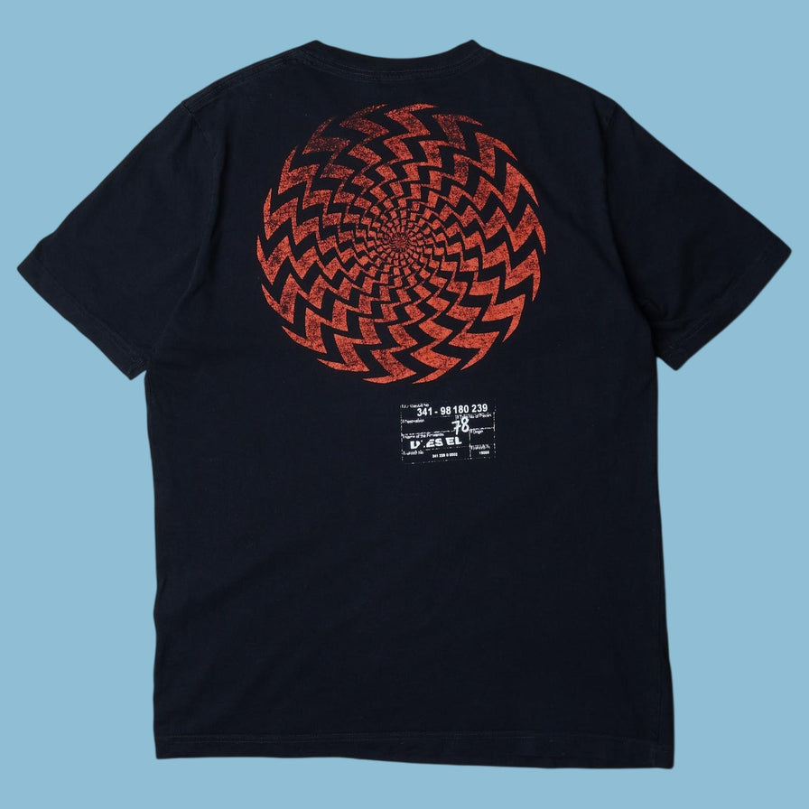 Vintage Diesel Spiral Graphic T-Shirt - M