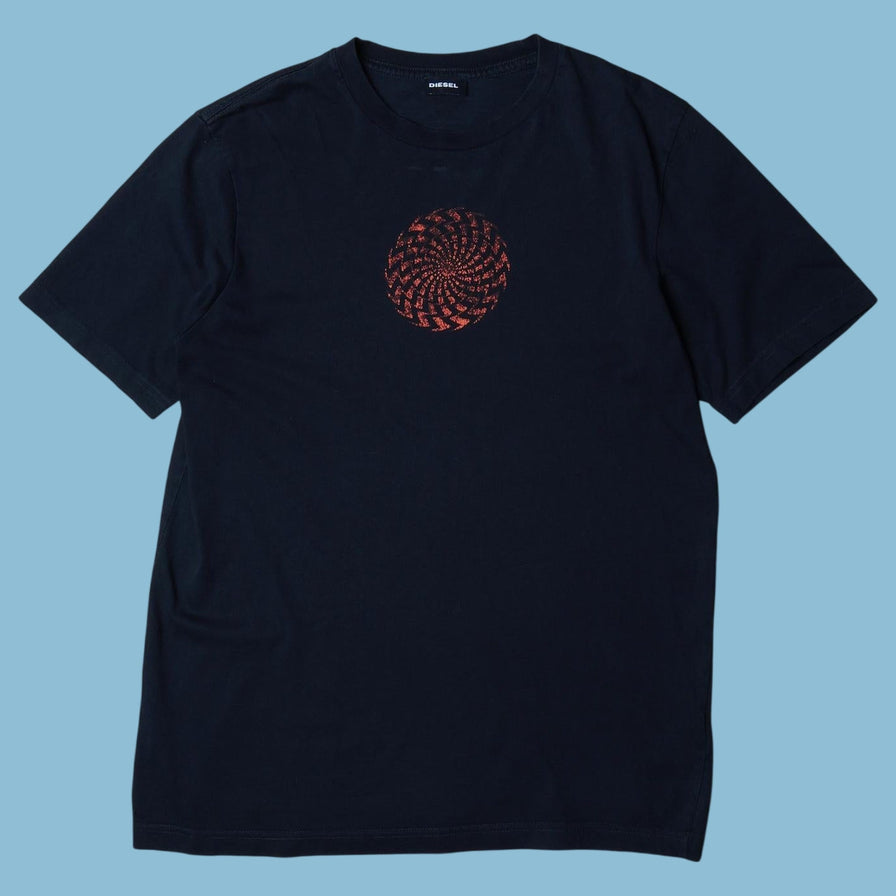 Vintage Diesel Spiral Graphic T-Shirt - M