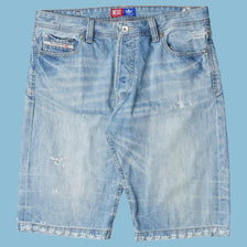 Vintage Y2K Diesel x Adidas Denim Shorts - L
