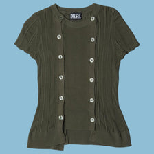 Vintage Diesel Y2K Doppelreihige Strickjacke - S