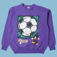 Vintage Disney 90s Athletics Soccer Mickey Mouse Sweater - M