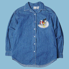 Chemise en jean Mickey Mouse vintage des années 90 - L