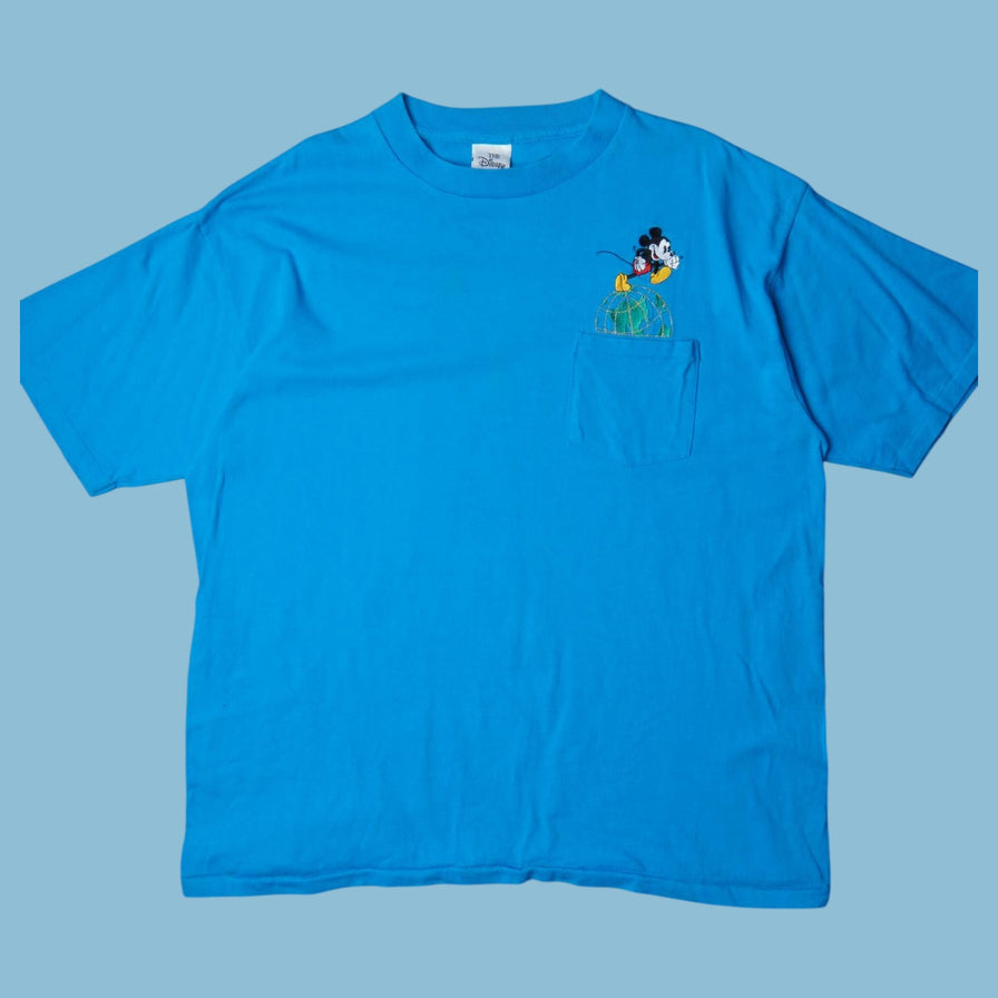 T-shirt brodé Vintage Disney années 90 Mickey Mouse - L
