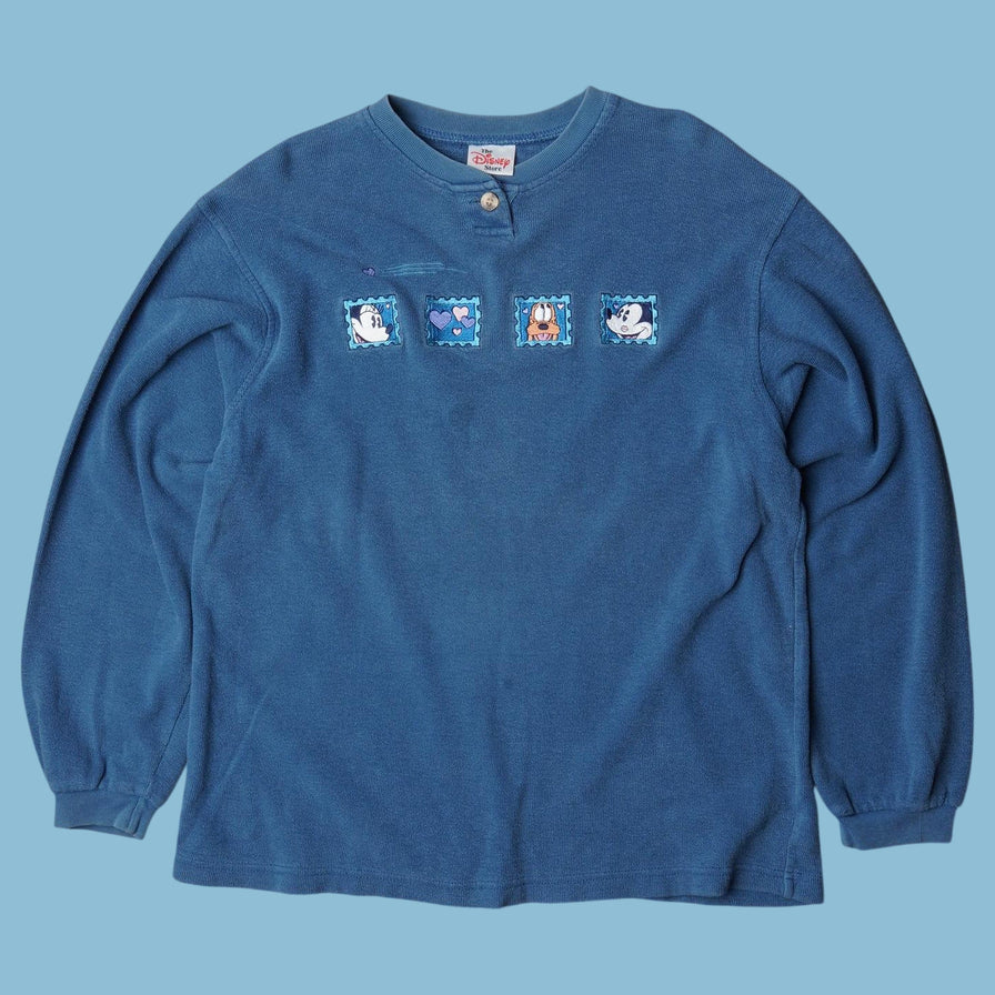 Vintage Disney 90s Stamp Print Sweater - S