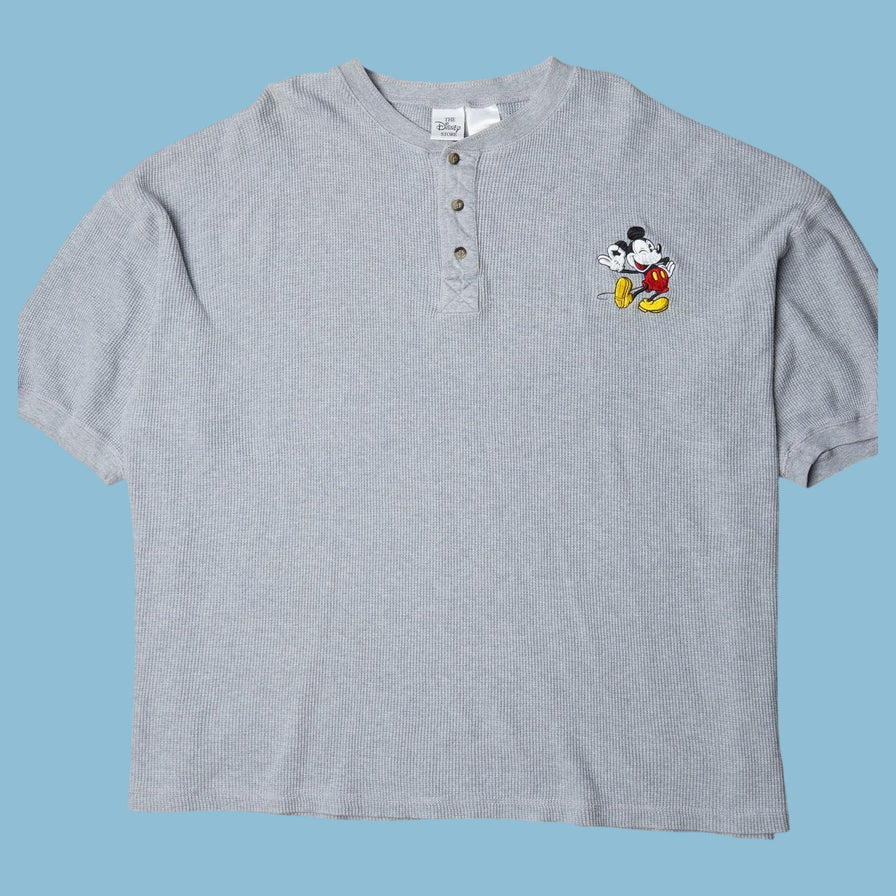 Vintage Disney Mickey Mouse Henley T-Shirt - 2XL