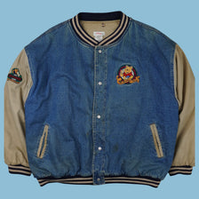 Vintage 90s Disney Winnie The Pooh Bomber Denim Jacket - 2XL