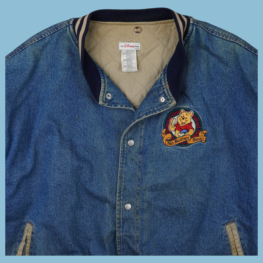 Vintage 90s Disney Winnie The Poo Bomber Jeansjacke - 2XL