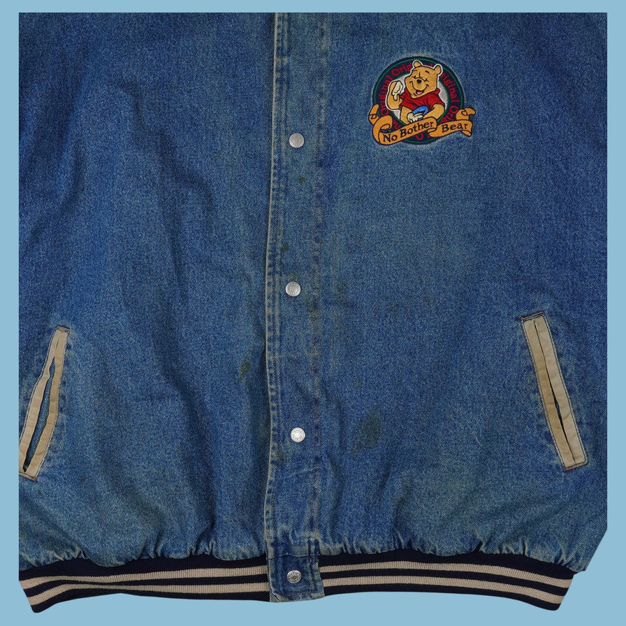 Vintage 90s Disney Winnie The Poo Bomber Jeansjacke - 2XL
