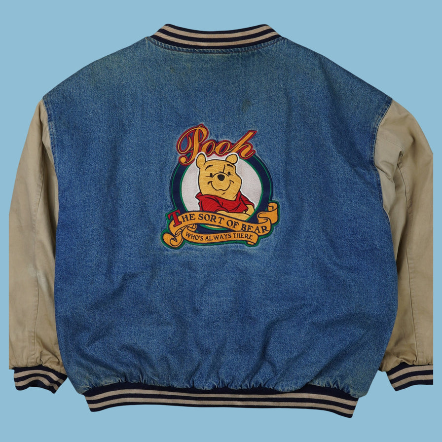 Vintage 90s Disney Winnie The Poo Bomber Jeansjacke - 2XL