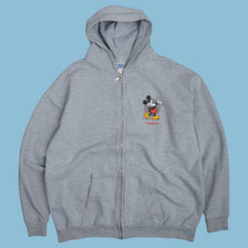 Vintage 90s Disneyland Mickey Mouse Zip Hoodie - 2XL - NFF Vintage