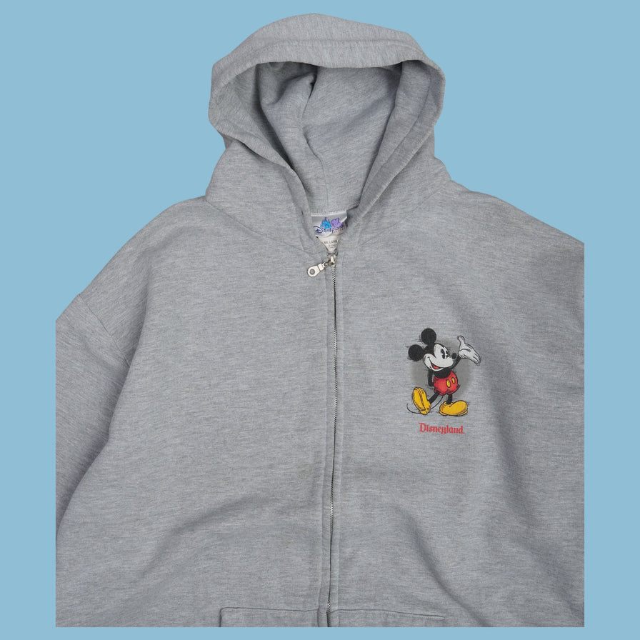 Vintage 90s Disneyland Mickey Mouse Zip Hoodie - 2XL - NFF Vintage