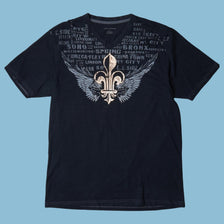 Vintage DKNY Jeans 2000s Fleur de Lis Wings T-Shirt - L
