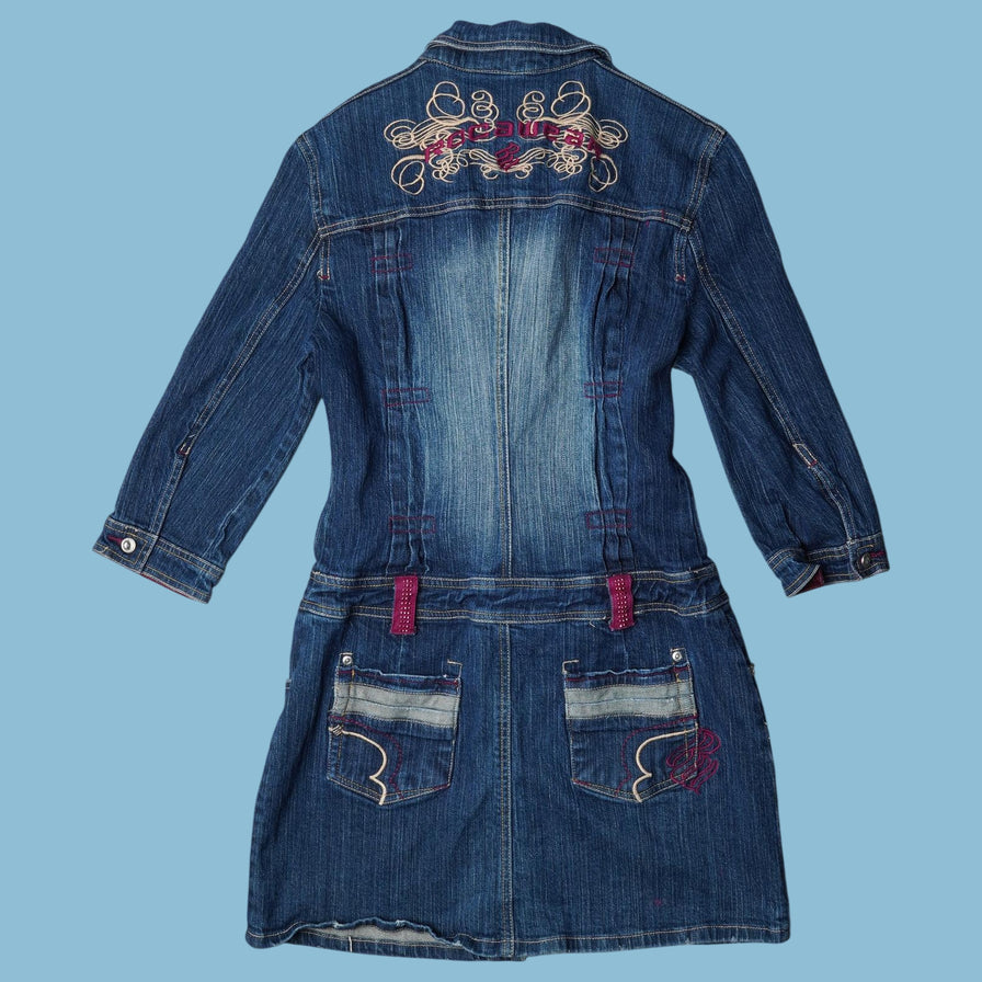 Vintage Y2K Roca Wear Jeanskleid - L