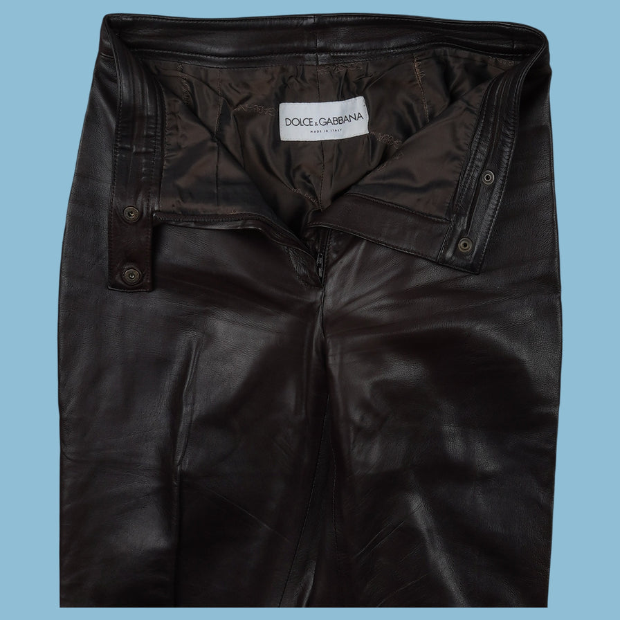Vintage Dolce & Gabbana Lederhose - L