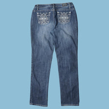 Vintage Earl 2000s Embroidered Cross Jeans - L
