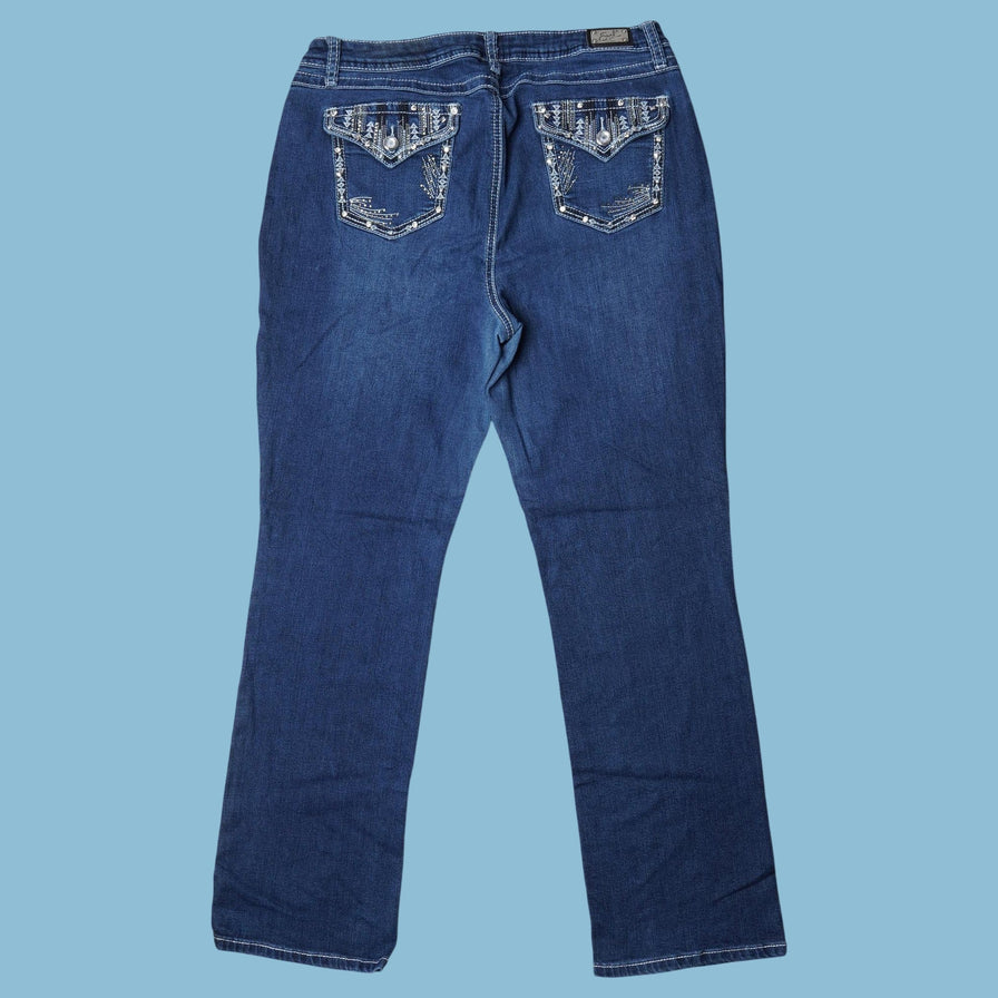 Vintage Earl Jeans Embroidered Pockets Jeans - XL