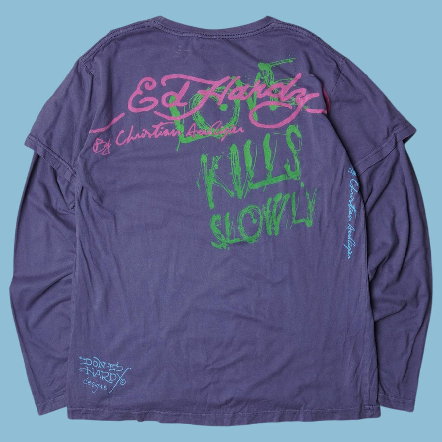 Vintage Ed Hardy Y2K Love Kills Slowly Longsleeve - M