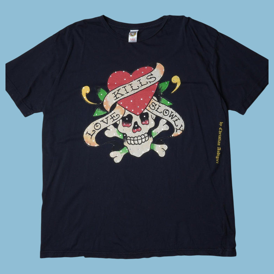 Vintage Ed Hardy 2000s Love Kills Slowly T-Shirt - 2XL