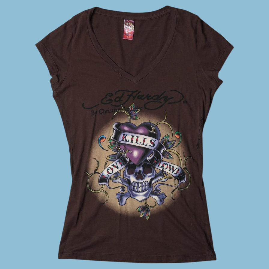 Vintage Ed Hardy 2000s Love Kills Slowly T-Shirt - L