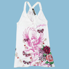 Vintage Ed Hardy 2000s Phoenix Roses Tank Top - S