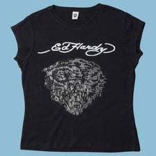 Vintage Ed Hardy 2000s Strass Tiger T-Shirt - XL
