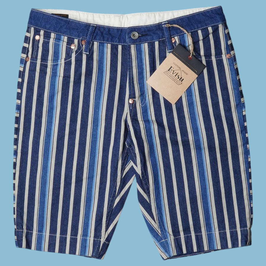 Vintage Evisu Striped Shorts - M