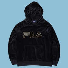Vintage Fila Velour Hoodie - S