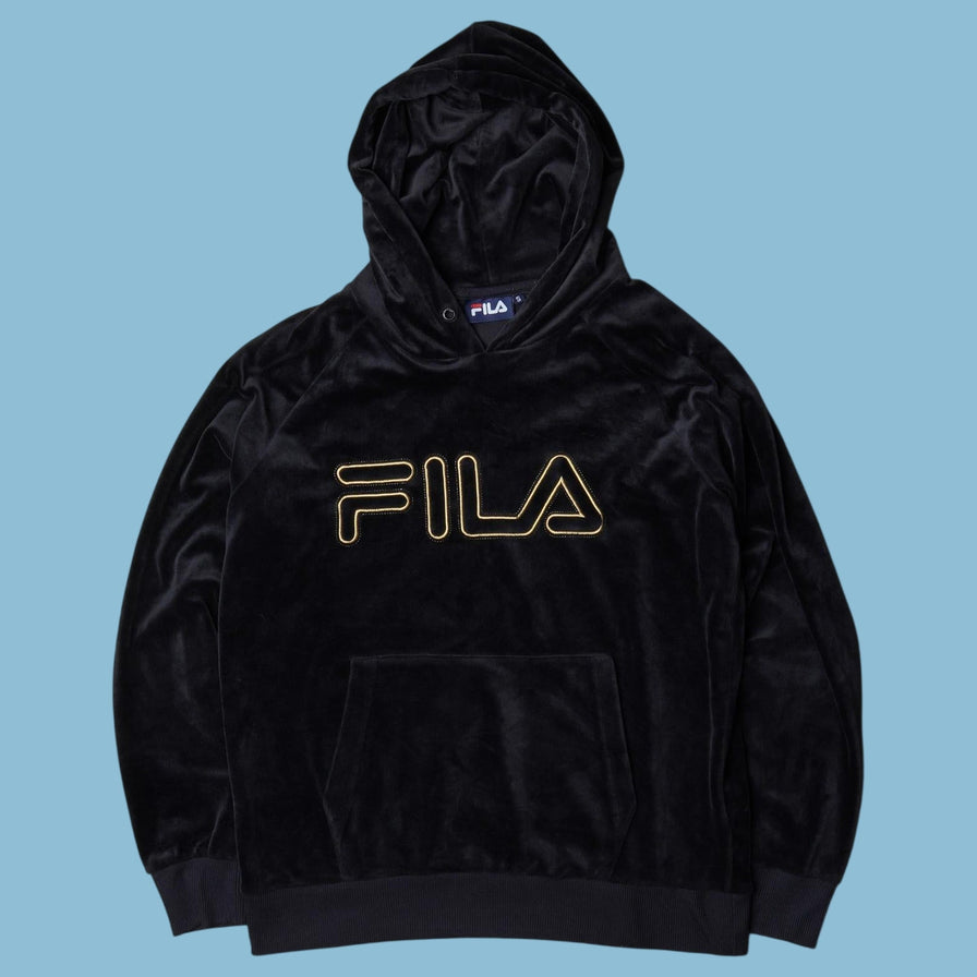 Vintage Fila Velour Hoodie - S