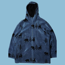 Vintage Fleecejacke Wildlife Print - L