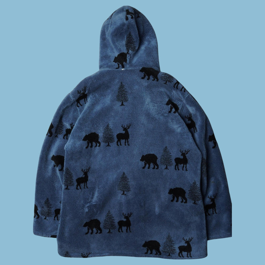 Vintage Fleecejacke Wildlife Print - L