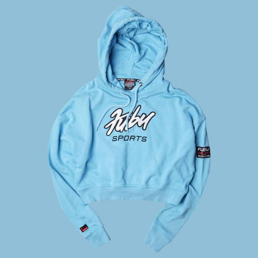 Vintage FUBU Sports Cropped Hoodie - M
