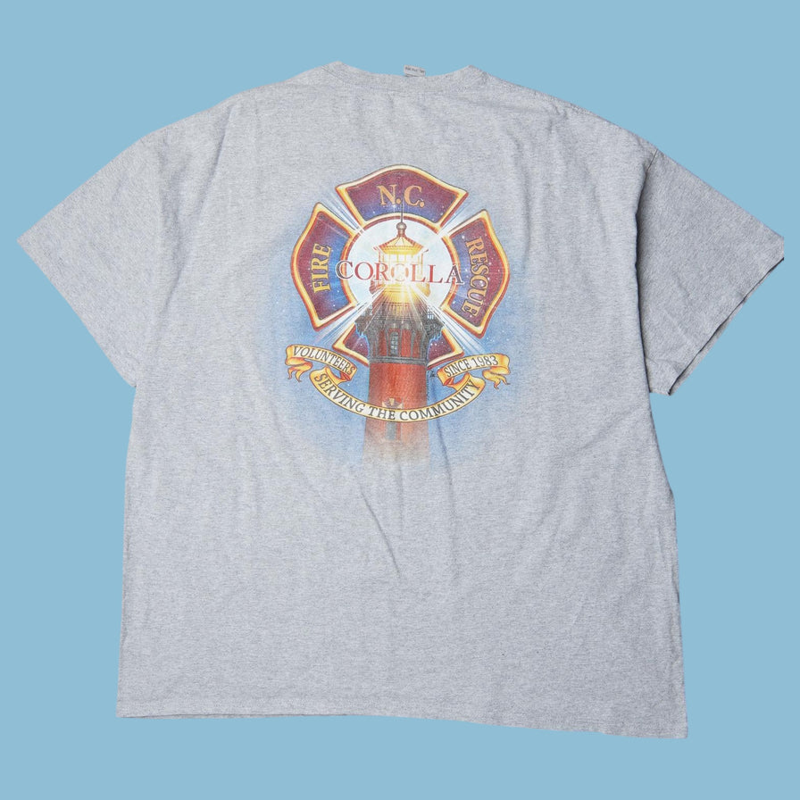 Vintage Gildan Outer Banks NC Fire Rescue T-Shirt - 2XL