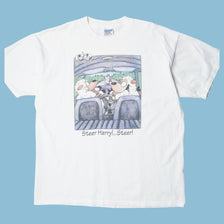 Vintage Gildan Steer Harry Cartoon T-Shirt - XL