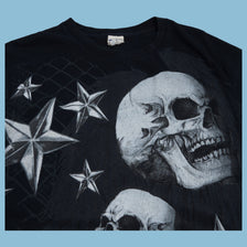 Vintage Gildan Y2K Totenkopf - Sterne T-Shirt - L - NFF Vintage