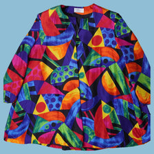 Vintage Givenchy 80s Abstract Print Bluse - L