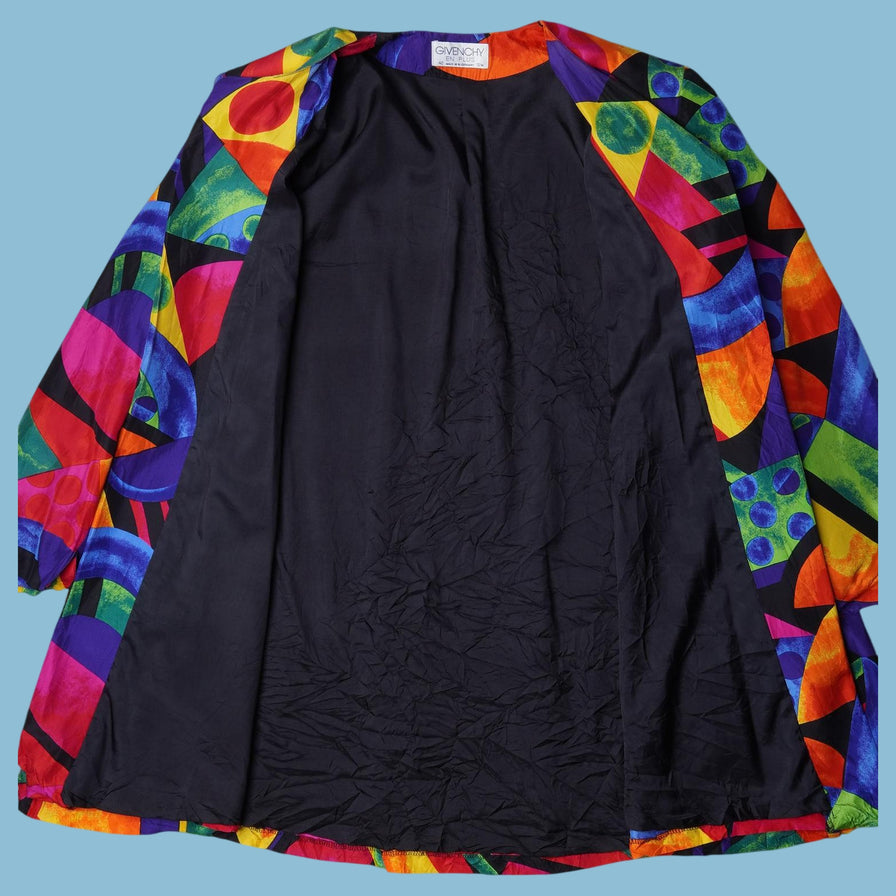 Vintage Givenchy 80s Abstract Print Bluse - L