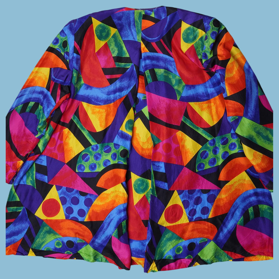 Vintage Givenchy 80s Abstract Print Bluse - L